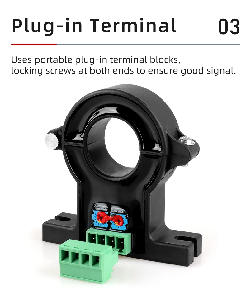 Fotografia 6: Sensor de corrente de efeito hall de núcleo dividido K6 ± 100 a 500A Faixa de entrada ±4V ±5V ±2V Tensão de saída para medição elétrica