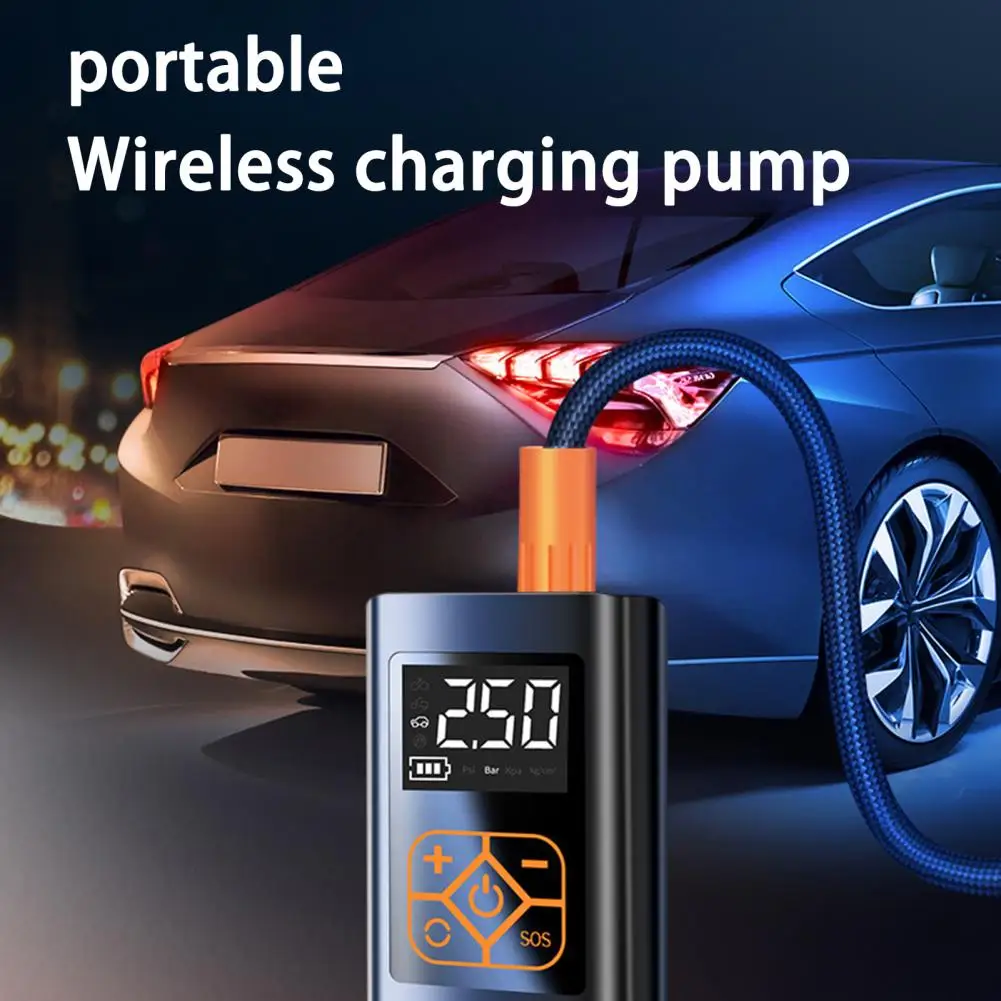 Car Air Pump 1 Set Sturdy Rechargeable Long Standby Time  Mini Portable Car Bike Tire Inflator Auto Supplies