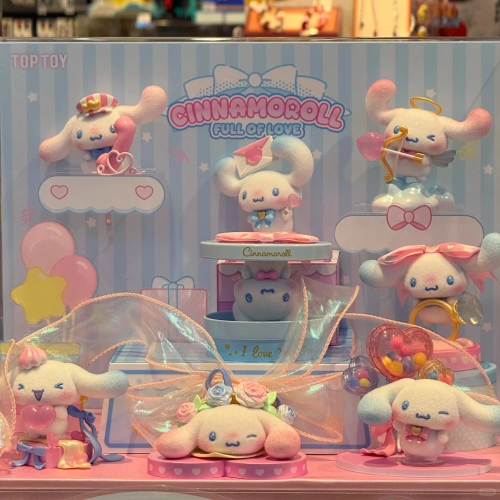 Cinnamoroll Full of Love Series Blind Box Anime Figure Doll Ornament Model Desktop Decoration Surprise Bag Valentine's Day Gift