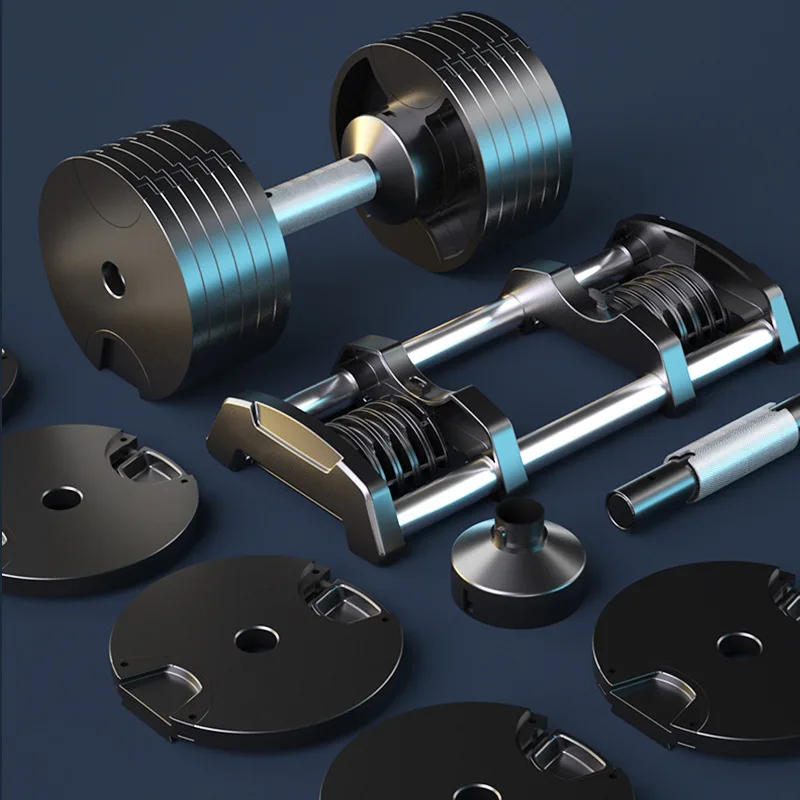 Cast iron quick adjustable dumbbells, home personal fitness men's arm muscle dumbbells set 16/20/32 KG