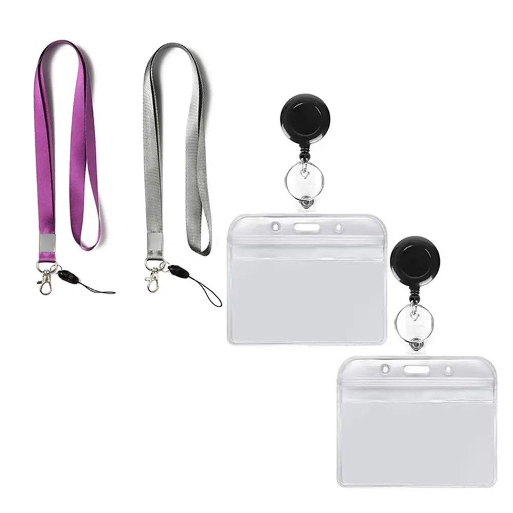 

Key Neck Strap Business Card Badge Holder ID Card Holder Badges Set Lanyard Retractable Badge Holder Name Card Holder