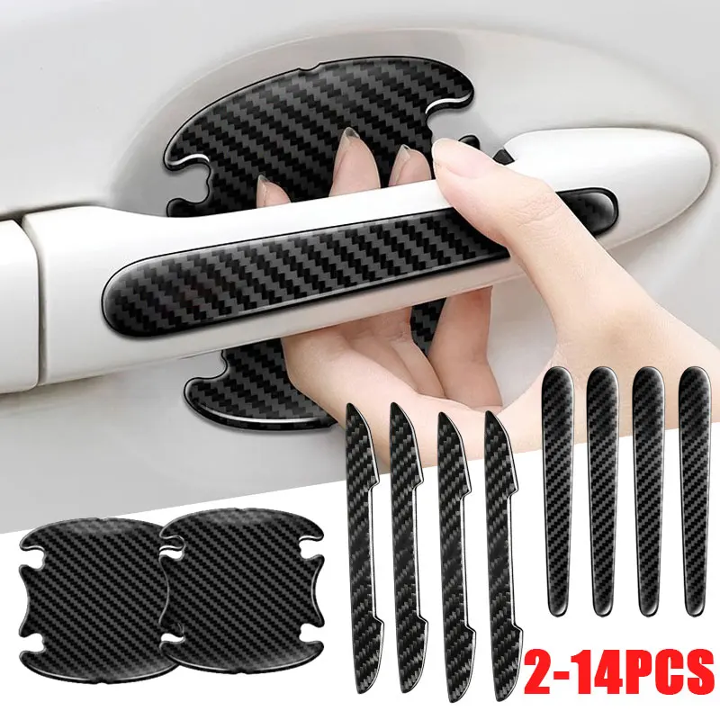 

Carbon Fiber Car Stickers Anti Scratch Car Door Handle Protector Automobiles Handle Protection Film Styling Exterior Accessorie