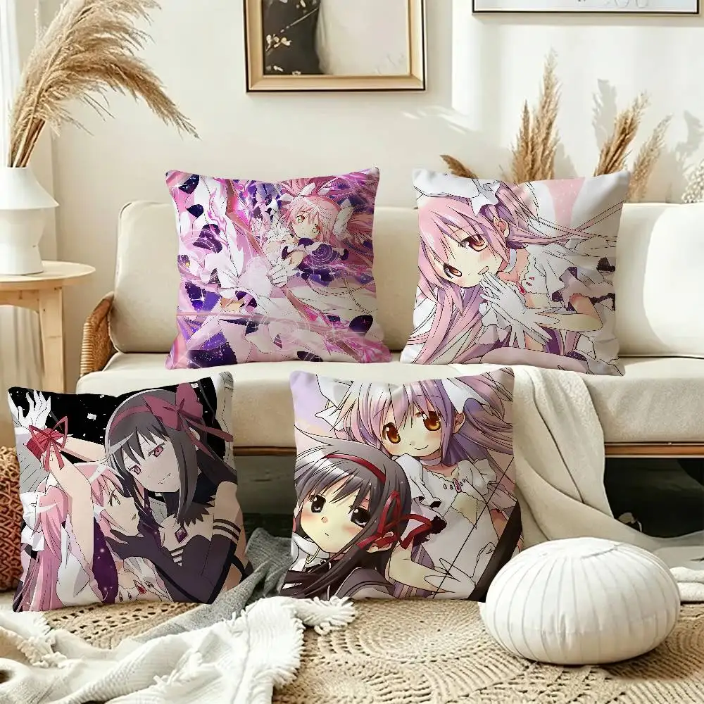 Anime Puella Magi Madoka Magica Pillow Anime Pillow Sofa Bed Head Pillow Cover Cushion Cover 45x45 cm Fashion