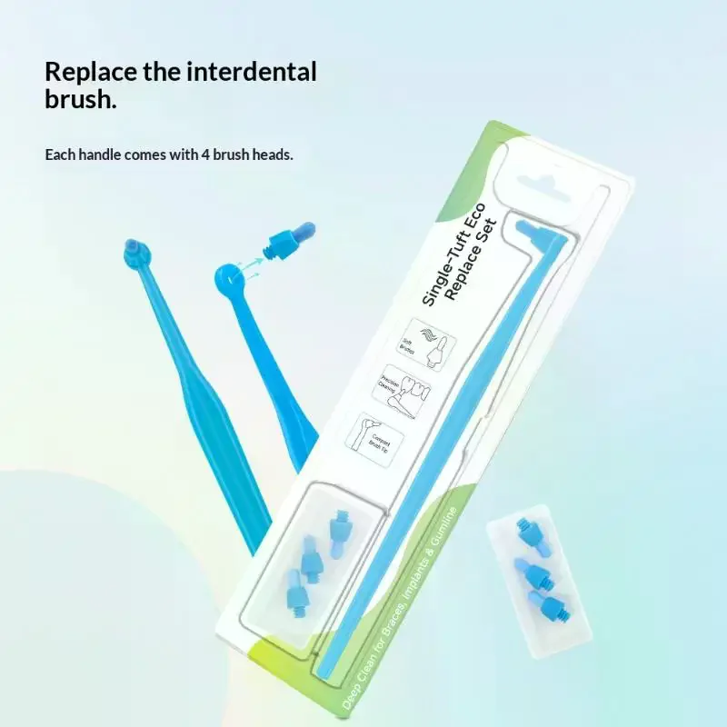 Interdental Brush Single-Beam Soft Teeth With Replacement Head Cleaning Toothbrush Oral Care Tool Small Head Soft Hair Implant