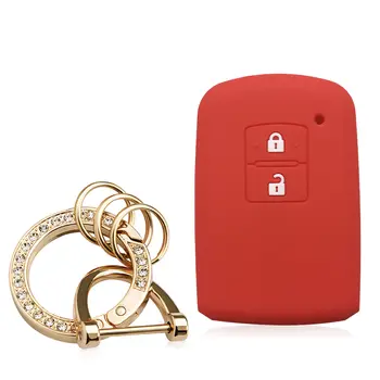Silikonový držák klíčů od auta se 2 knoflíky pro Toyota Yaris Hybrid Auris Hybrid Auris TS 2012-2018, pouzdro na klíče od auta s přívěskem na klíče 10 nejlepší prodej Kryt klíče Toyota Hybrid - №5