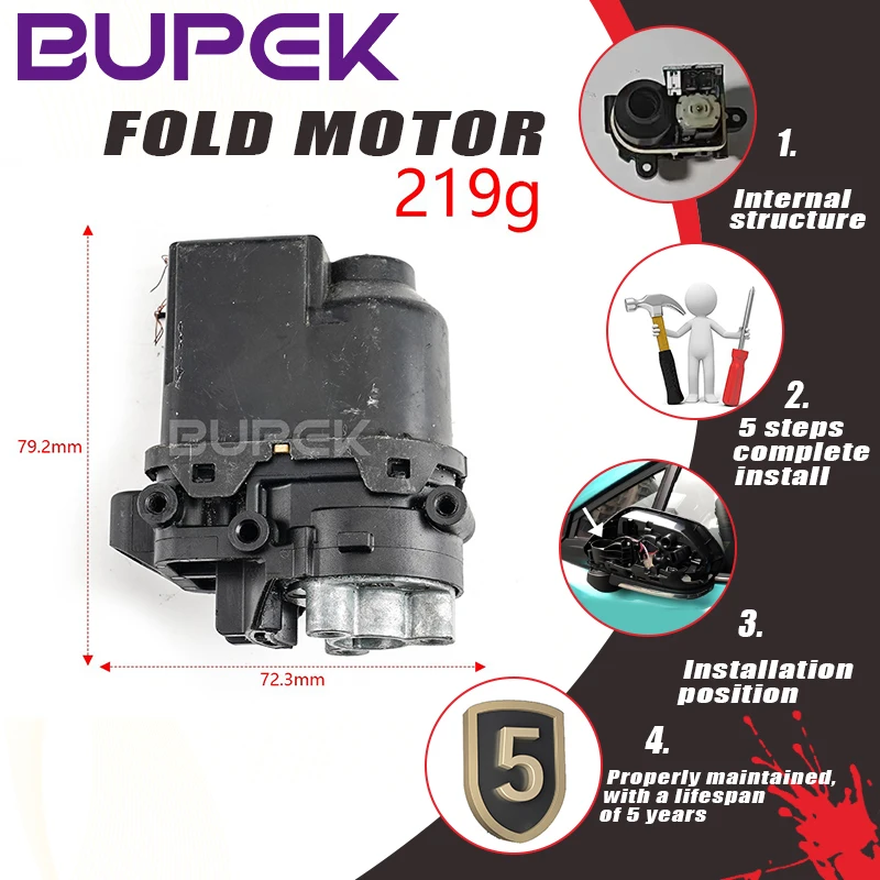 

BUPEK Car POWER folding side view mirror Motors original For 2014-2019 Acura MDX RLX car accessories repair kits replacement