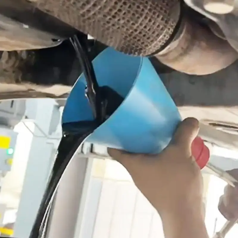 Car Oil Change Funnel Automotive Funnels For Liquids Automobile Leak-Proof Spill-Proof Oil Funnel Receiver For Waste Oil Drain