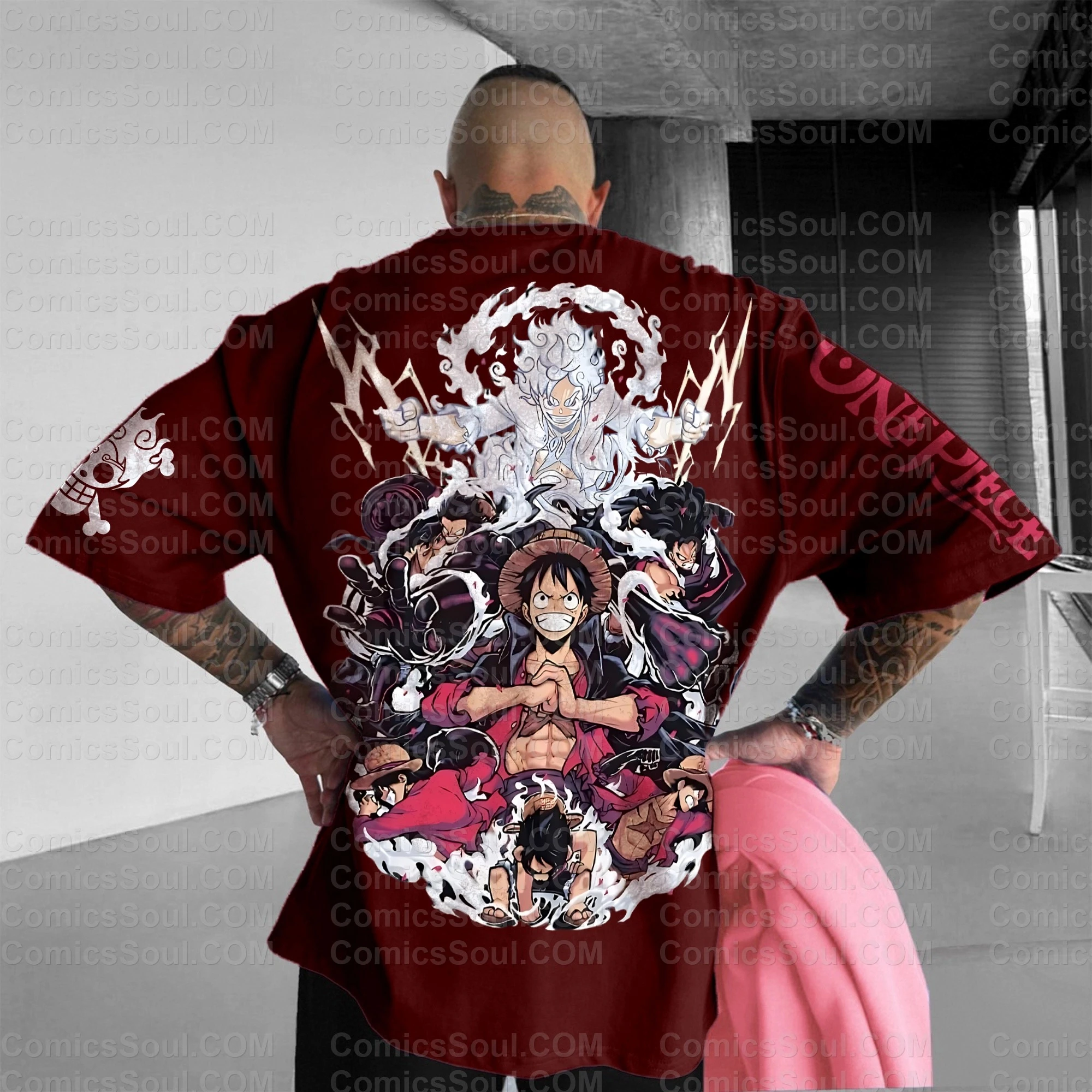 

2026 One Piece Monkey D. Luffy Multi-Form Print Anime Quick Dry Graphic Tee Japanese Manga Breathable Sporty Streetwear Outfit