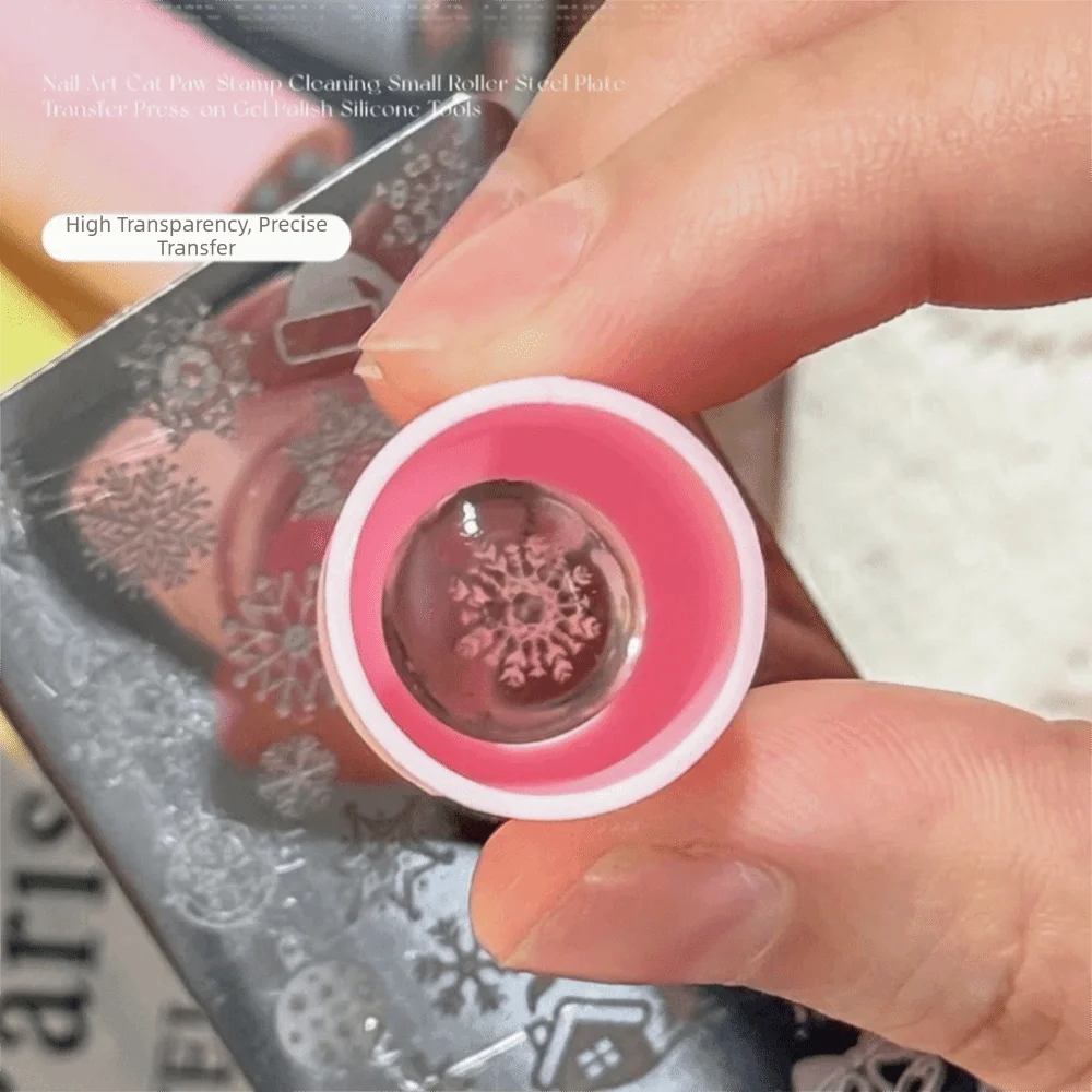 Craft Supplies Soft Cat Paw Nail Stamp Colorful universal Nail Art Stamp clear Cute Transparent Stamp gift