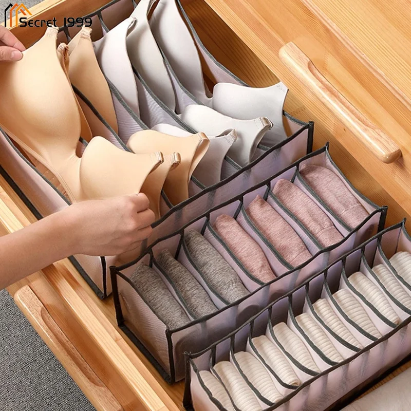 House Storage Box Nylon Mesh Baby Hive Drawers Organizer For Room Underwear Bra Socks Clothes Wardrobes Bedroom Cabinet