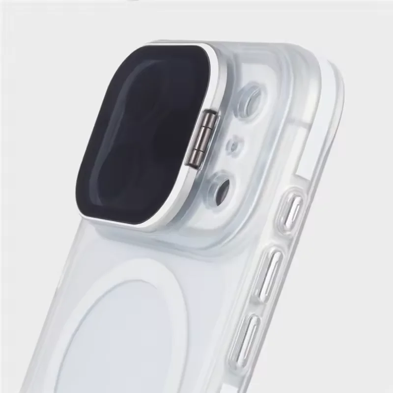 Luxury Polarizing Filter Flip Camera Lens Holder Magnetic Case For iPhone 17Pro 15 16Pro 17Pro Max for Magsafe Matte Hard Cover - view 3