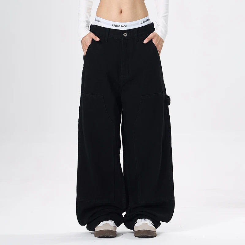 

Low Waist Men's Jeans Lightweight Luxury Trendy Brand Spring Hong Kong High End Denim Pants Unisex Drawstring Corduroy Non-St...