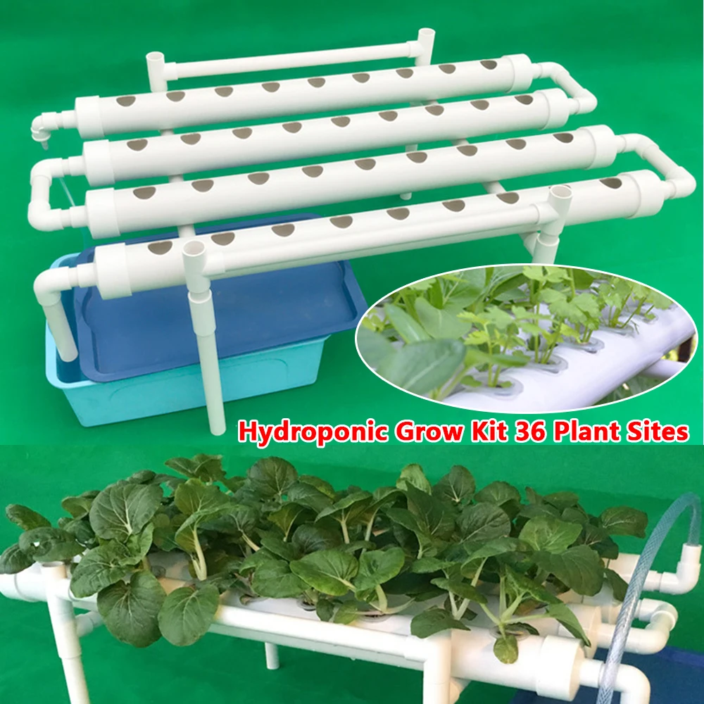 Hydroponic Grow Kit 36 Plant Sites Hydroponic System Grow Set Plant Vegetable Soilless Cultivation Bracket Tool Saving Water