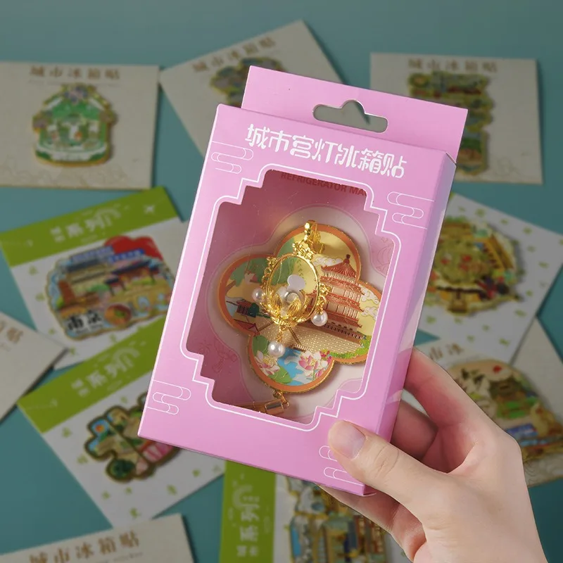 Forbidden City Palace Lamp Fridge Magnet Suzhou Garden Travel Gift Tassel Pendant