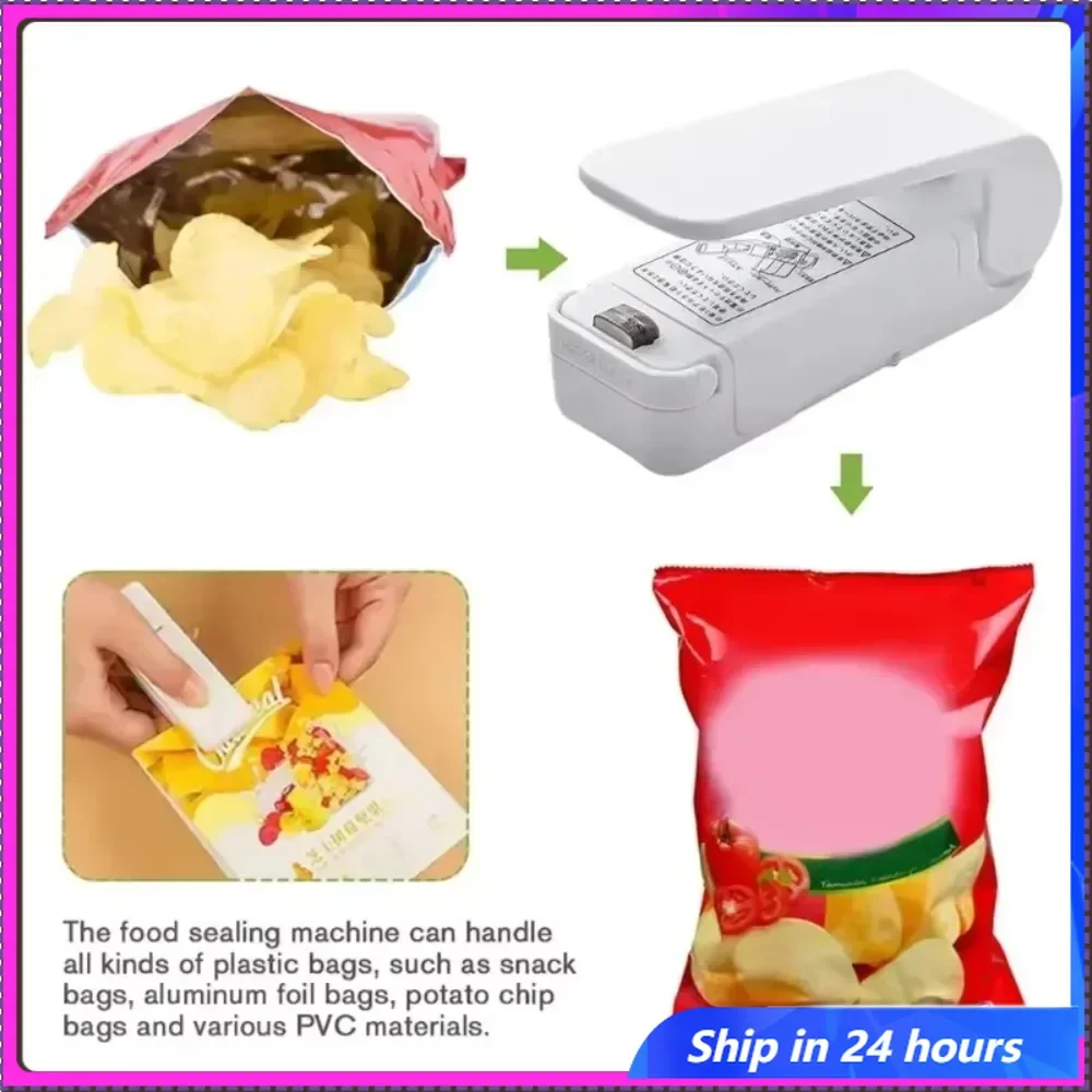 

Mini Heat Bag Sealing Machine Package Sealer Bags Thermal Plastic Food Bag Closure Portable Sealer Food Packaging Heat Sealer