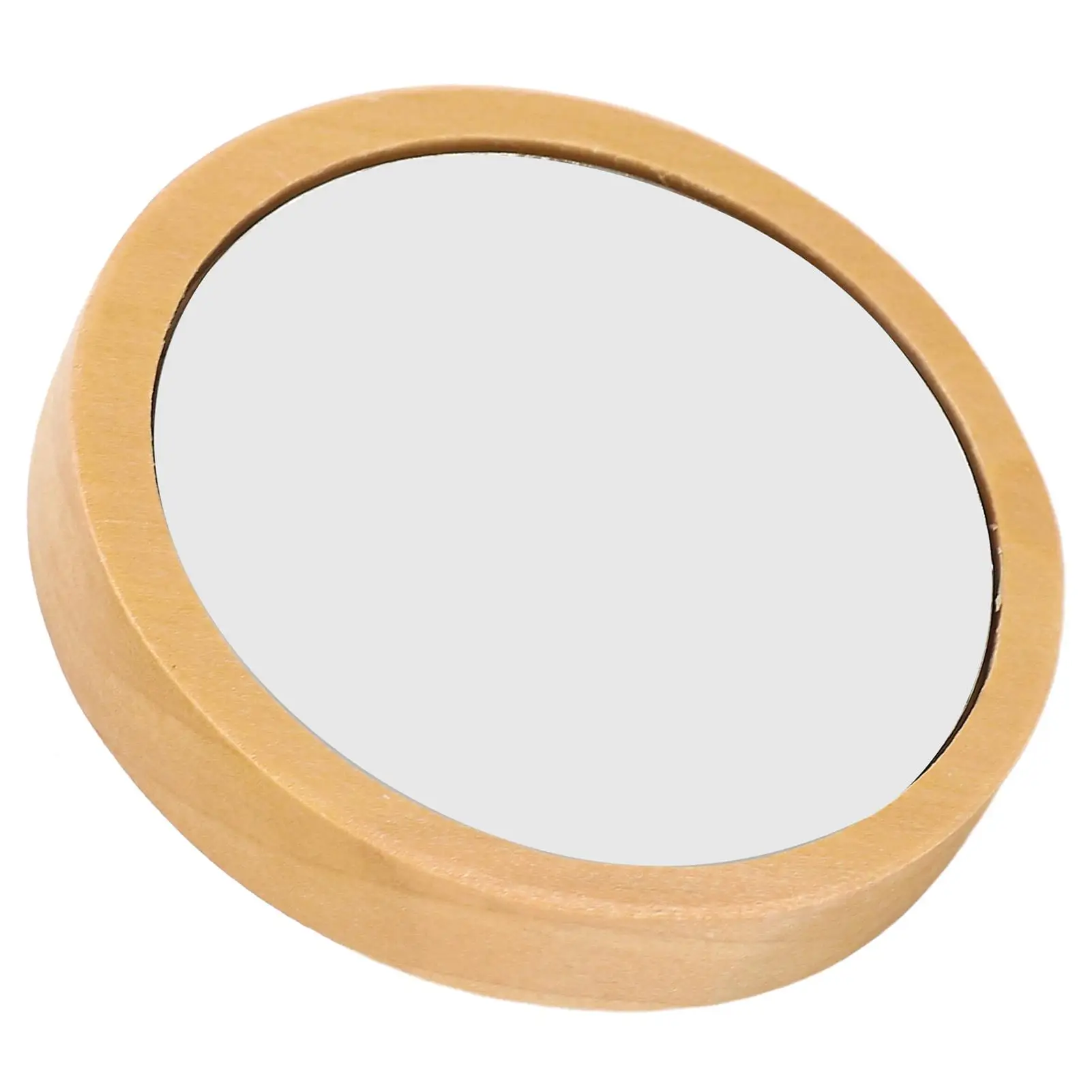 Portable Round Wooden Handheld For travel Mirror