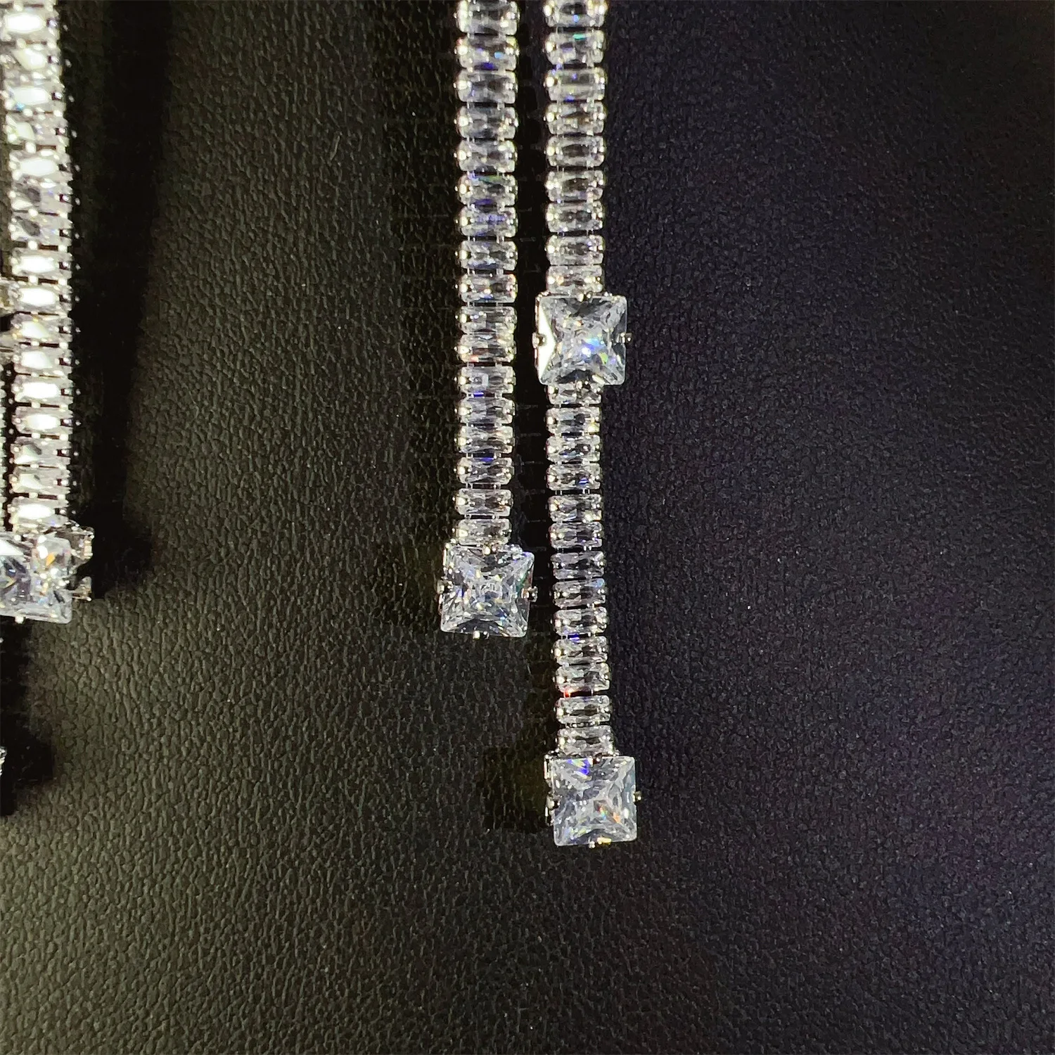 بسيطة الأقراط الطويلة الساحرة شخصية شرابة مجموعة مجوهرات للاستخدام اليومي يؤرخ مأدبة حفل زفاف النساء هدية E239 #3