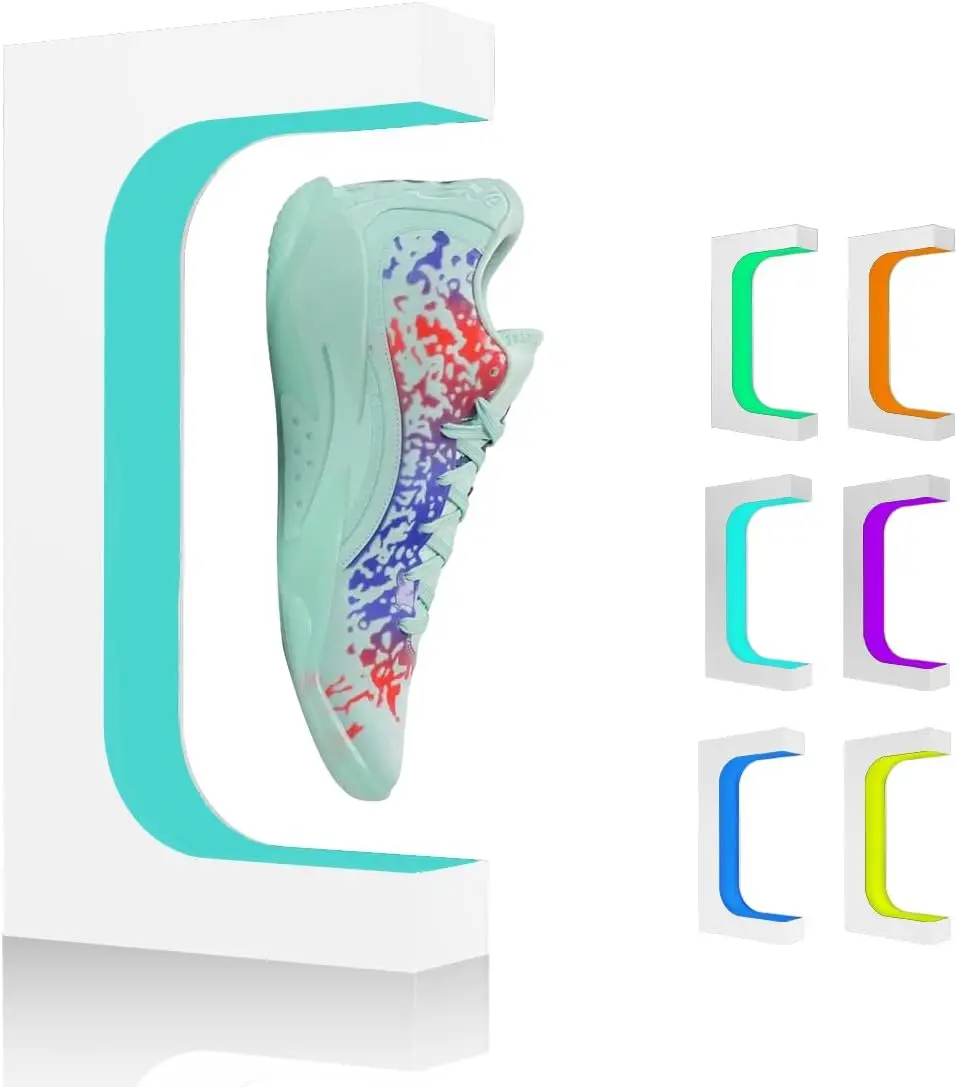 

Floating Sneaker Stand With Adjustable Light ,Levitating Shoe Display，Magnetic Levitation Shoe Rack ,Spinning Shoe Shelf