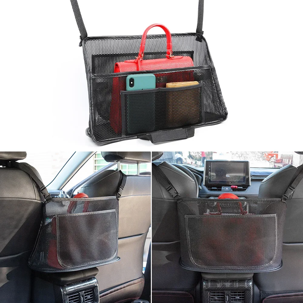 Car Organizer Seat Gap Storage Mesh Pocket Interior Accessories For Toyota Land Cruiser Prado FJ FJ100 FJ120 FJ150