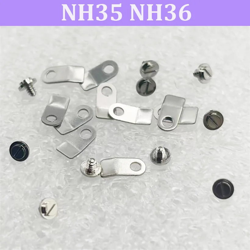 10 Pairs Fixed Screw Locking Plate Movement Accessories for NH35 NH36 Movement Watch Repair Parts