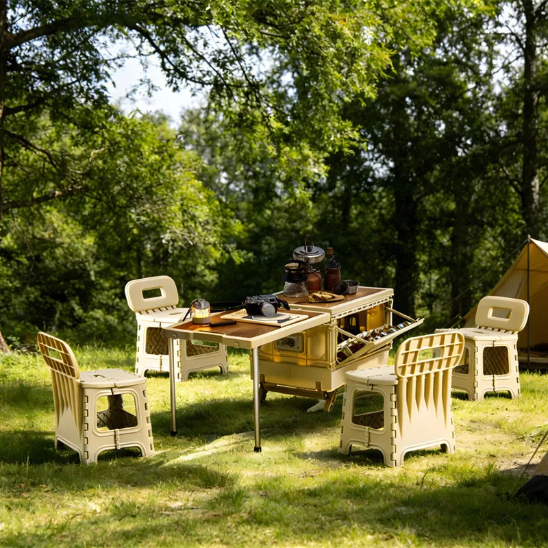 storage box with table board, outdoor camping folding box, car box, multi-functional storage box.