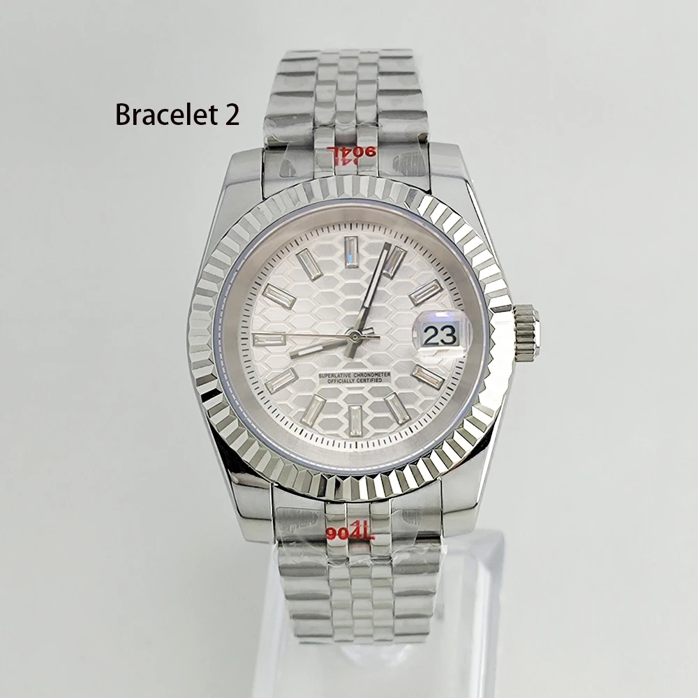 FAI DA TE NH35 36mm/39mm Honeycomb Texture Migliorata Nuovo Orologio Zaffiro Automatico Oyster NH35/36 Movimento Automatico Orologio