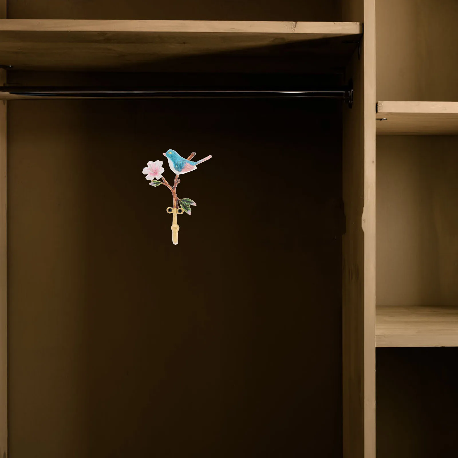 

Elegant Enamel Bird Wall Hooks Heavy Duty Sticky Design Easy Installation No Drill Space Saving Vintage Style Metal for Bedroom