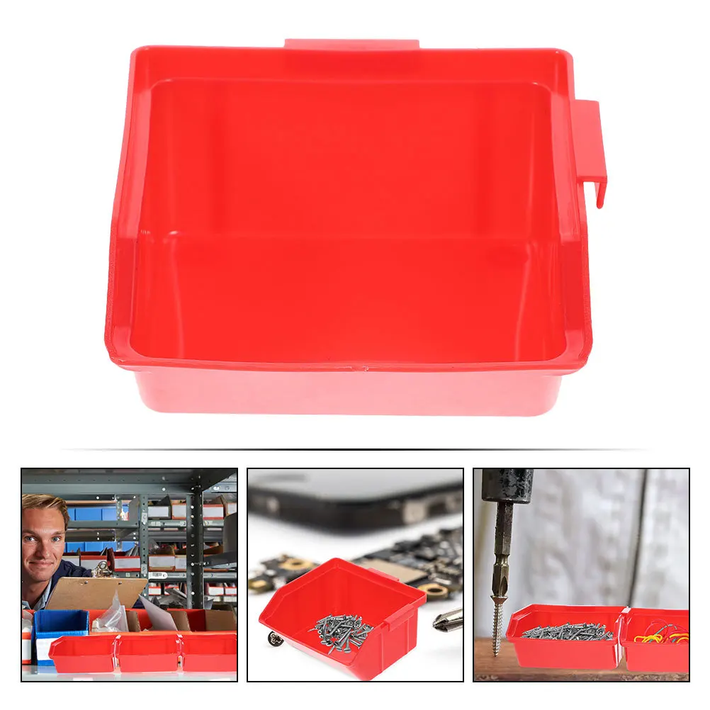 

4 шт. пластиковые контейнеры для хранения мелких деталей, штабелируемый дизайн для гаражного сарая, ремесленный инструмент для хранения, эффективное управление пространством