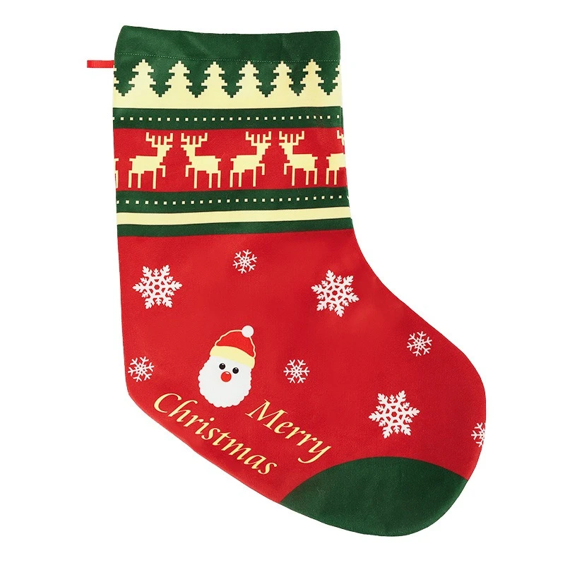 Christmas Colourful Socks Pocket Storage Bag Christmas Gift Decoration Socks Gift Bag Car Decoration Storage Bag