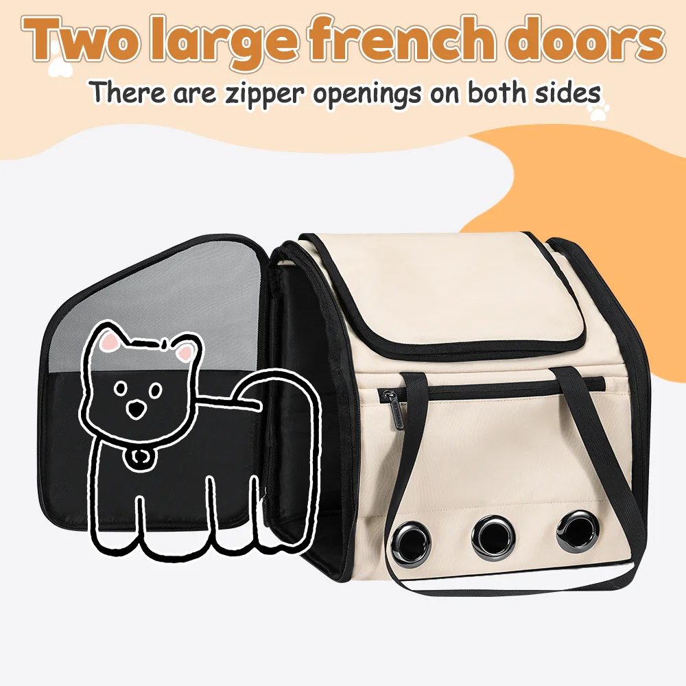 NEWBOLER Brompton Faltbare Fahrradtasche, Haustiertasche, tragbare Fahrrad-Fronttasche, faltbare Outdoor-Reisetasche für Katzen und Hunde – Detail 8