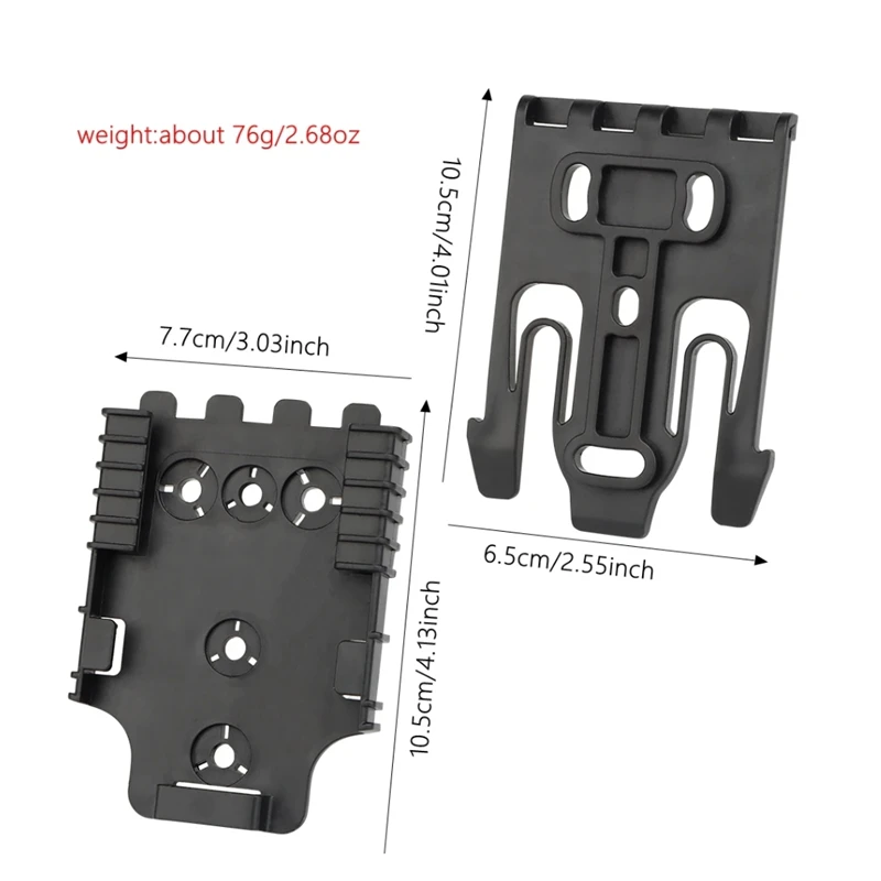 5 conjuntos de kit de sistema de travamento rápido adaptador de coldre tático de liberação rápida sistema de desmontagem rápida