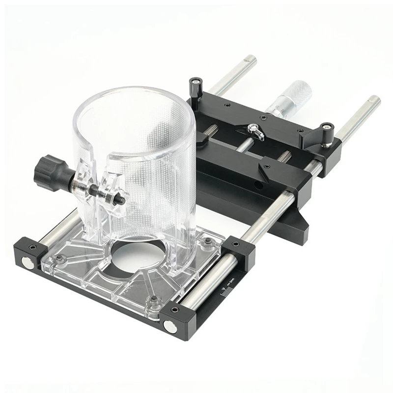 

ABSJ-Woodworking Trimming Machine Linear Guide Rail Edge Trimming Guiding Rule Fine-Tuning Slot Tools For 65Mm Trimmer