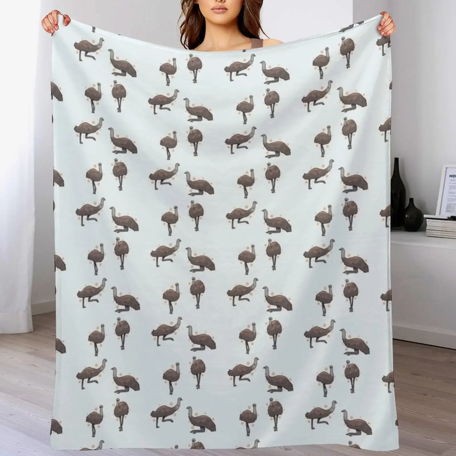 

Emu bird pack Throw Blanket Luxurious Soft Blanket Holiday Gift for Family