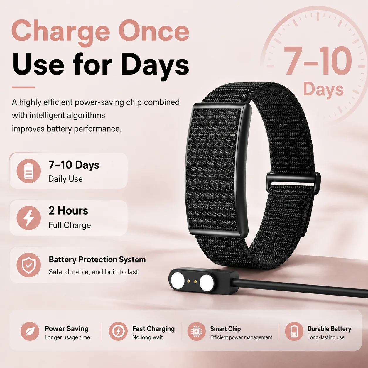 2026 New Ultra-Thin No-Screen Smart Band IP68 Waterproof Heart Rate Blood Oxygen Monitor Fitness Tracker Gift
