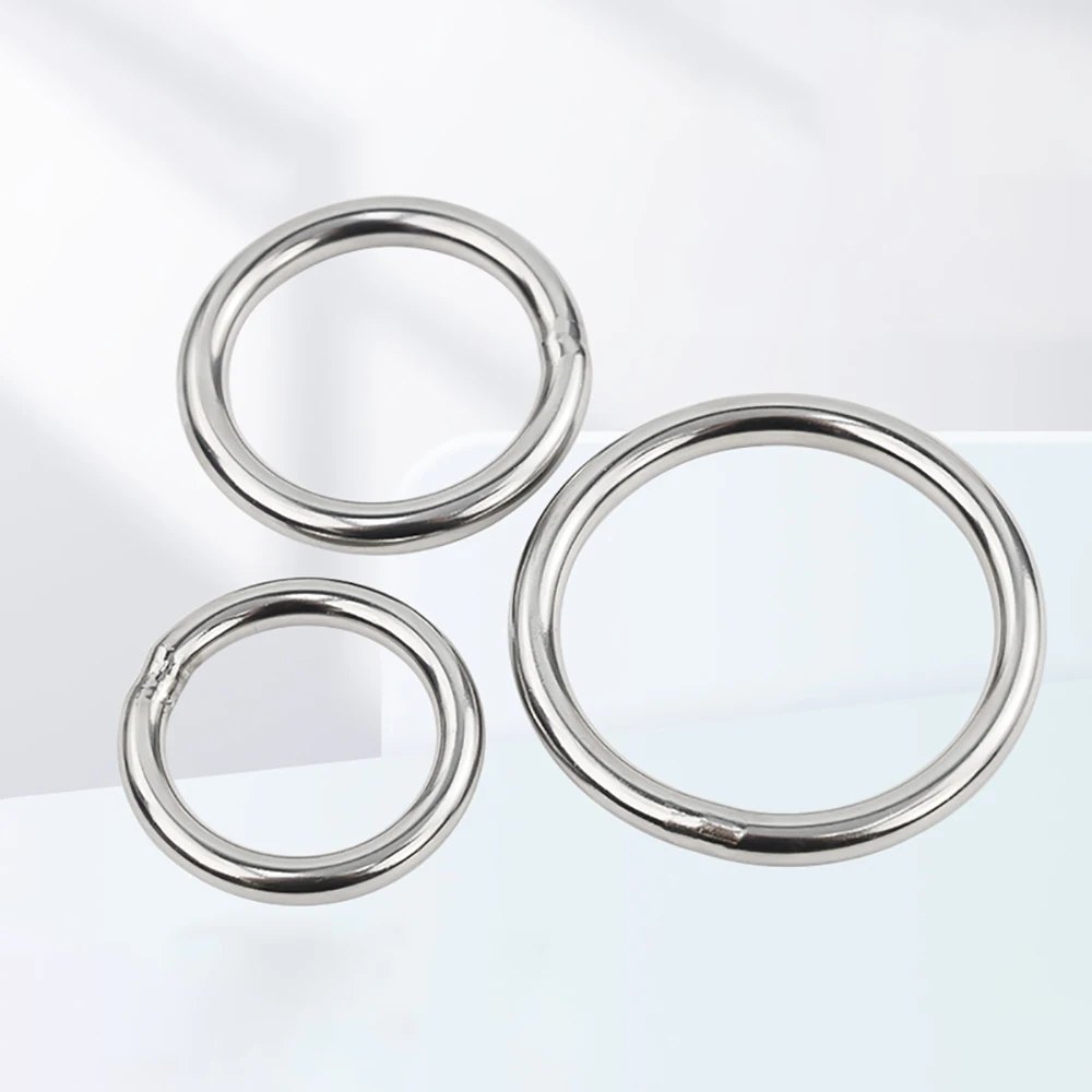 304 Stainless Steel Circular Ring O-Shaped Ring Solid Ring M8 M10 M12 For Hammock Yoga Connection Steel Ring ﻿