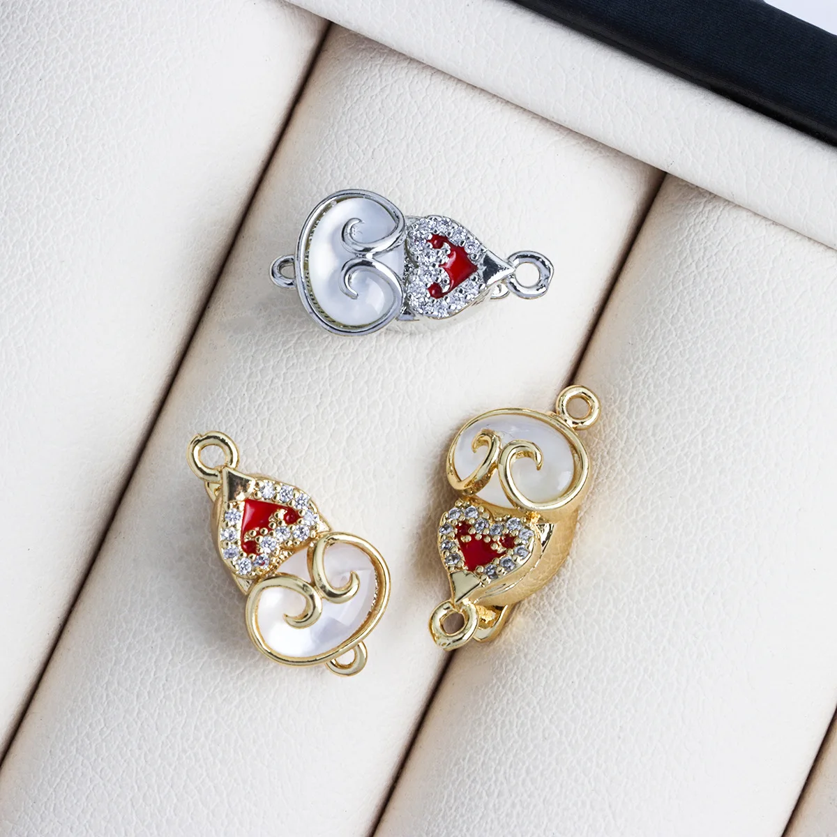 1 Piece Copper Gourd Plug-in Push Buckle Necklace Bracelet Connecting Buckle DIY Jewelry Making Material Accessories Wholesale