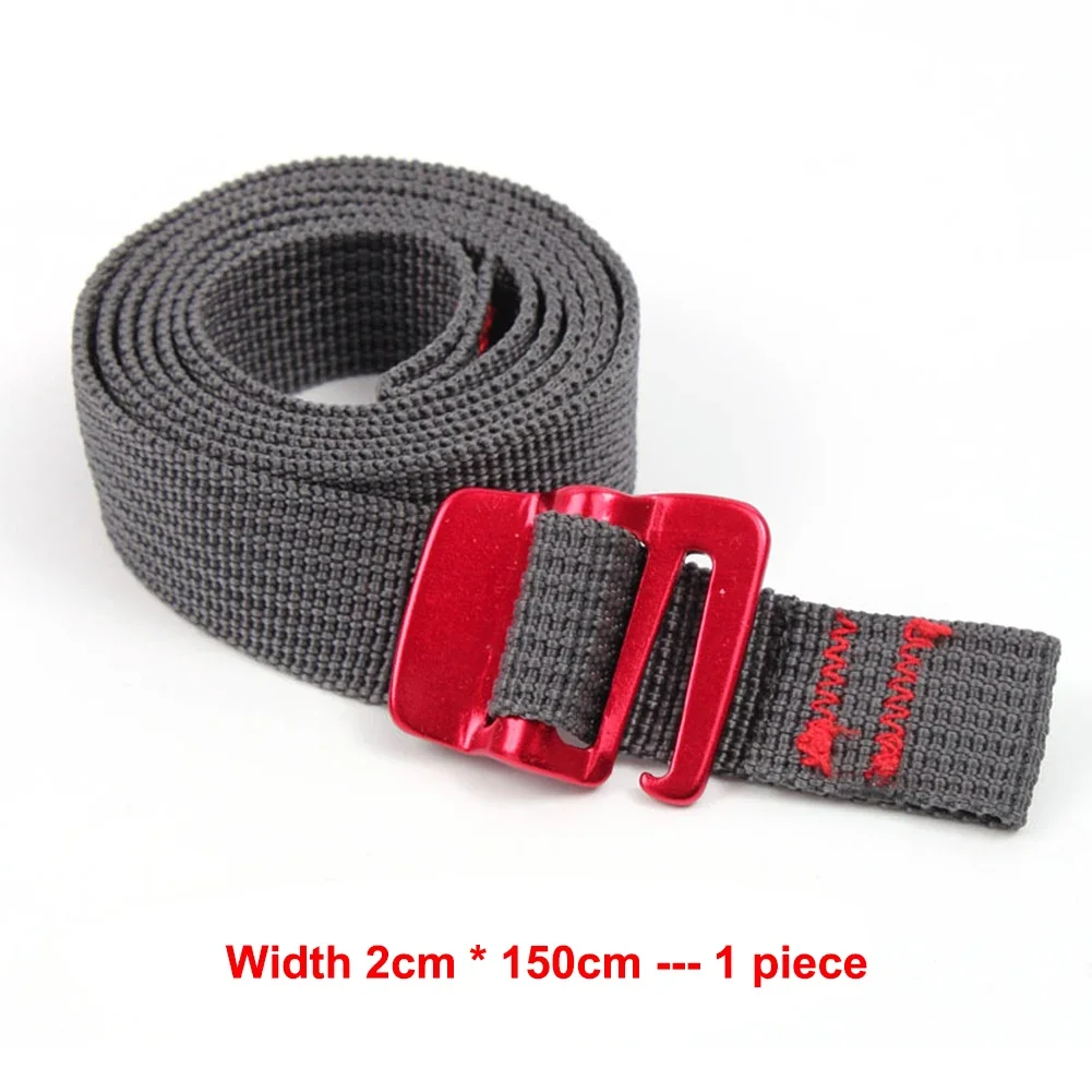 1-20PCS  Hiking Climbing Tension Belts Buckle Tie-Down 1.5m Belt Cargo Straps Cord Tape Nylon Rope with Quick Release Hook