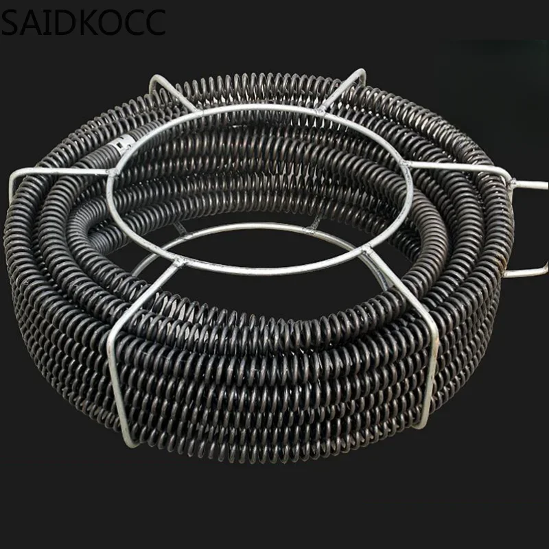 Household Drain Pipe Dredger Extension Spring Set  Professional Unclogging Tools Sewer Dredger Compression Spring With Connector