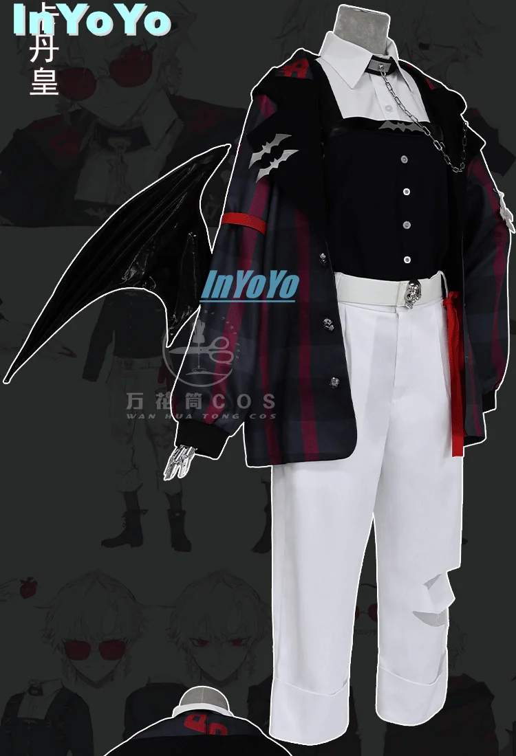 InYoYo Kuzuha Cosplay Vtuber Nijisanji Costume Casual New Clothing Uniforms Halloween Carnival Party Outfit For Men Game Suit Ne