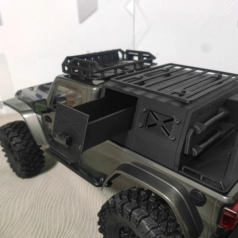 RC Upgrade Accessories Custom Size High Cover for crossrc EMO X 1/8 Scale Battery Storage Wrangler Mod Non-destructive Install