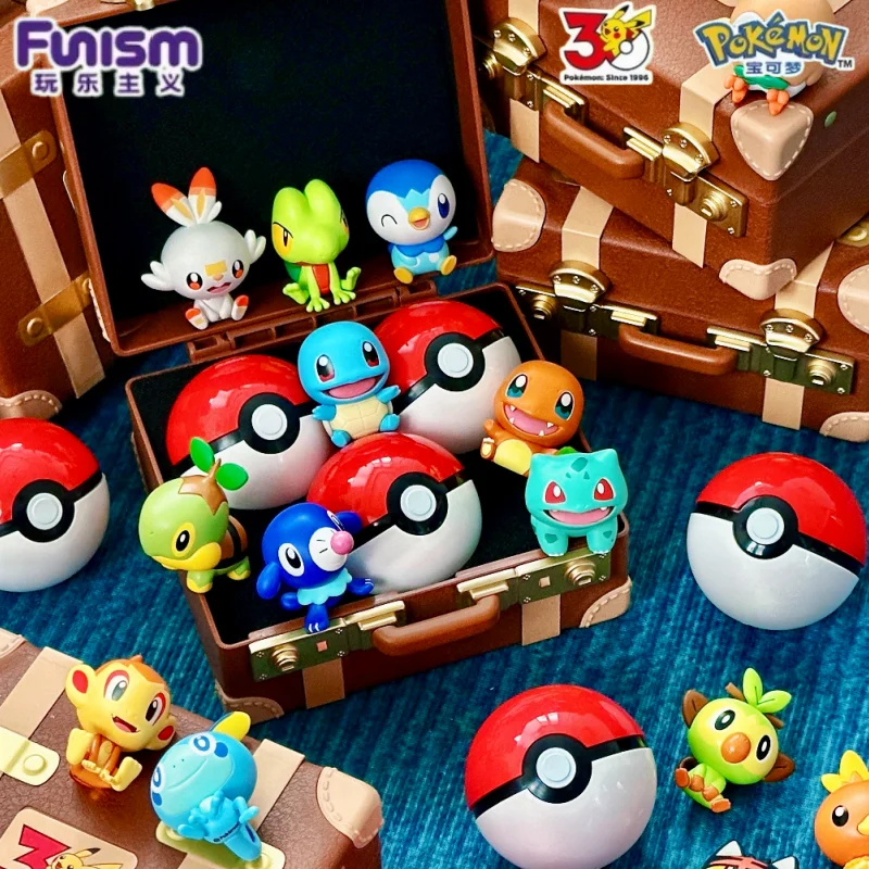 funism-ポケモン-リトルアドベンチャーシリーズ-ブラインドボックス--ファーストパートナーぬいぐるみビーンスクイッシーカーオーナメント--アニメグッズギフト