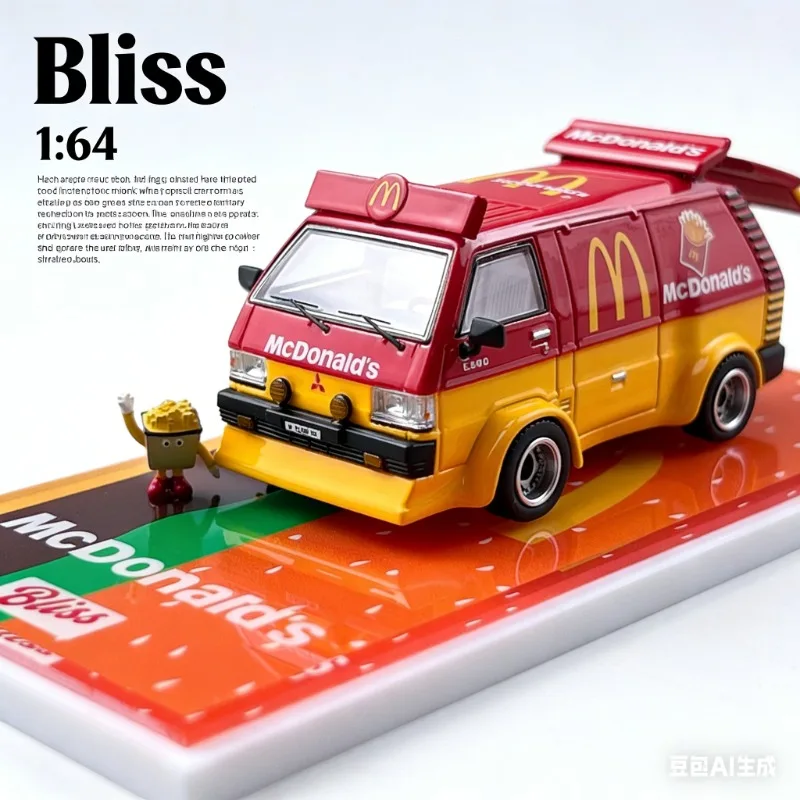 

Bliss 1:64 Mitsubishi Delica L300 Cast-Plastic Simulation Static Alloy Car Model, Boys' Toy, Adult Collection Decoration Item.