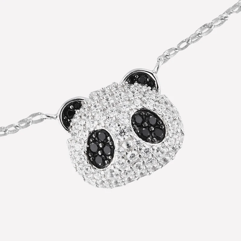 Giant panda earrings female collarbone chain summer cute small animal niche design light luxury high-end simple temperament