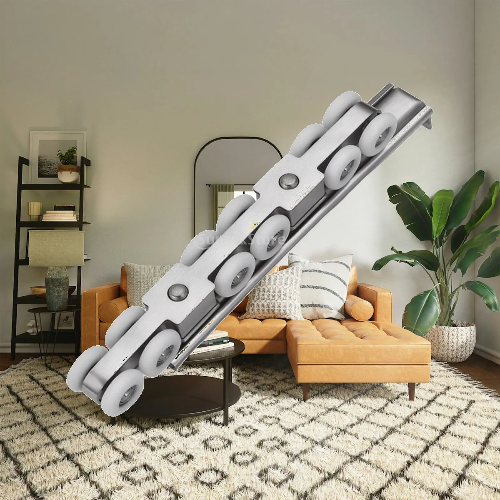 Replacement Sliding Door Roller Wheel Assembly Stainless Steel Nylon for Home Office Interior Exterior Sliding Door System