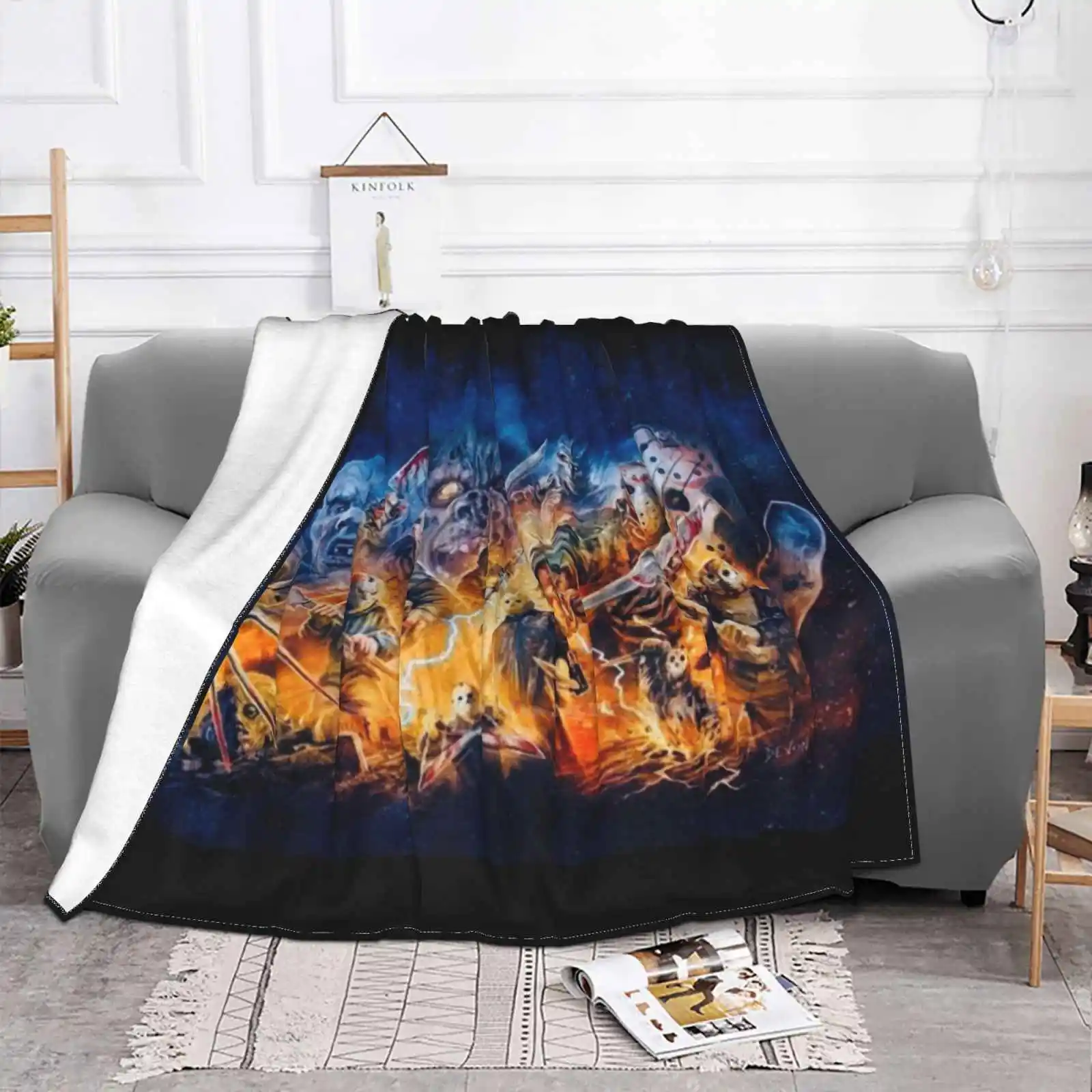 Collection Art Jason Voorhees Horror Creative Design Light Thin Soft Flannel Blanket Jason Voorhees Horror Movie Film