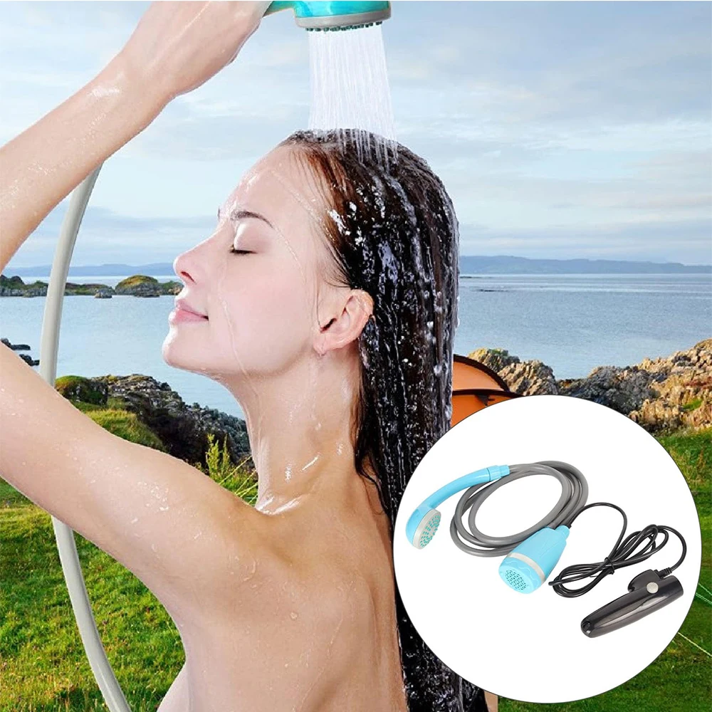 Portable Shower For Camping – Portable Camping Shower With Electric USB Rechargeable Battery,Outdoor Camp Shower Pump