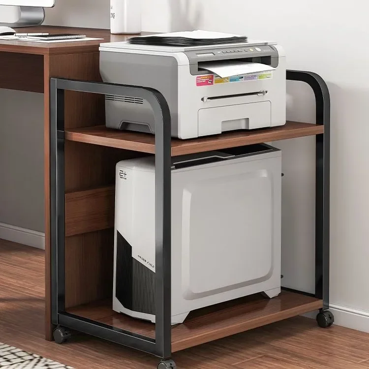 Printer rack, floor-to-ceiling cabinet rack, removable office desk, computer host bracket