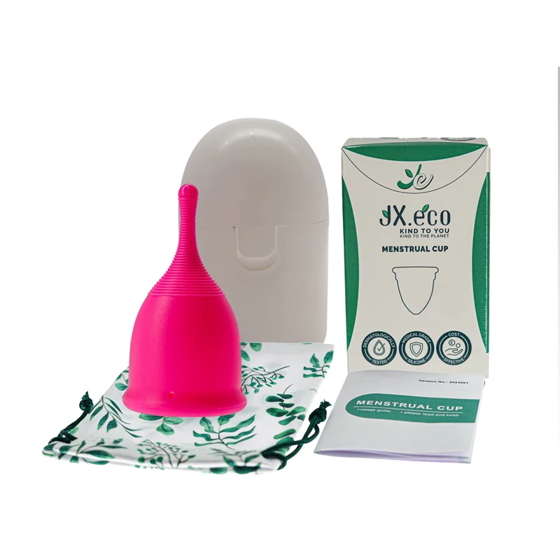 Menstrual Cup Case and Sterilition Kit Large Capacity Design Silicone Menstrual Period Cup Feminine Hygiene Products for Women