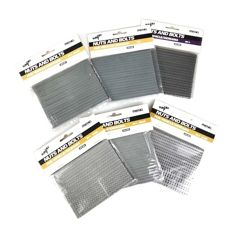 อุปกรณ์เสริมเครื่องมือทหาร MENG สำหรับคริสต์มาส สำหรับประกอบโมเดลไดโอรามาของยานพาหนะ ชิ้นส่วนประกอบโมเดล SPS-004~009 น็อตและสลักเกลียว