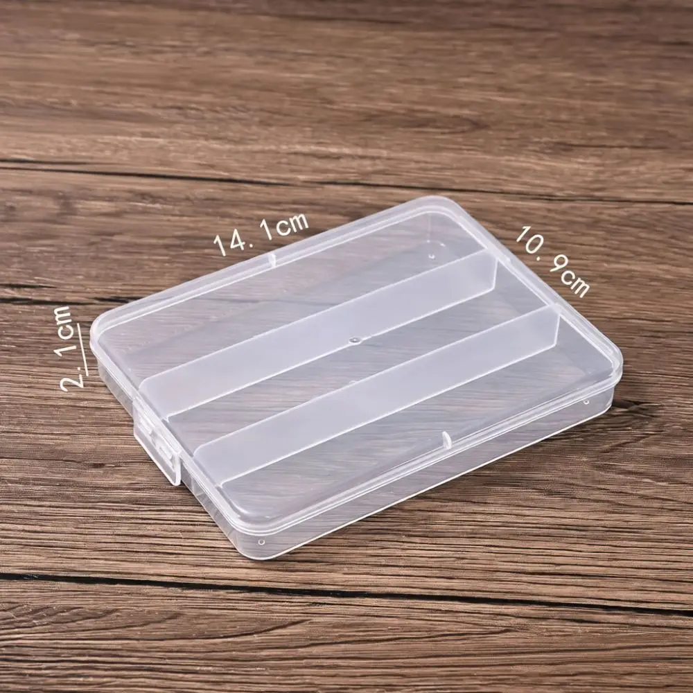 Durable Plastic Organizer Box Clear Compartment Storage Case For Small Objects Crafts Beads Buttons Hardware Fishing Tackle